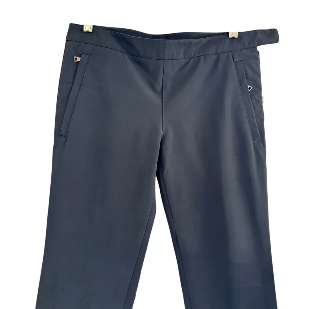 Prada Linea Rossa Womens Technical Sports Stretch Pants Black Zip Hem Size 40 - Picture 3 of 12